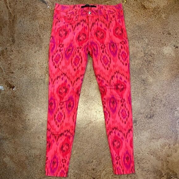 Joe’s jeans‎ red and pink tribal print skinny ankle jeans - Picture 4 of 8